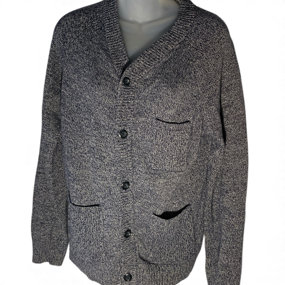 H&M Men's Navy Cardigan Sweater